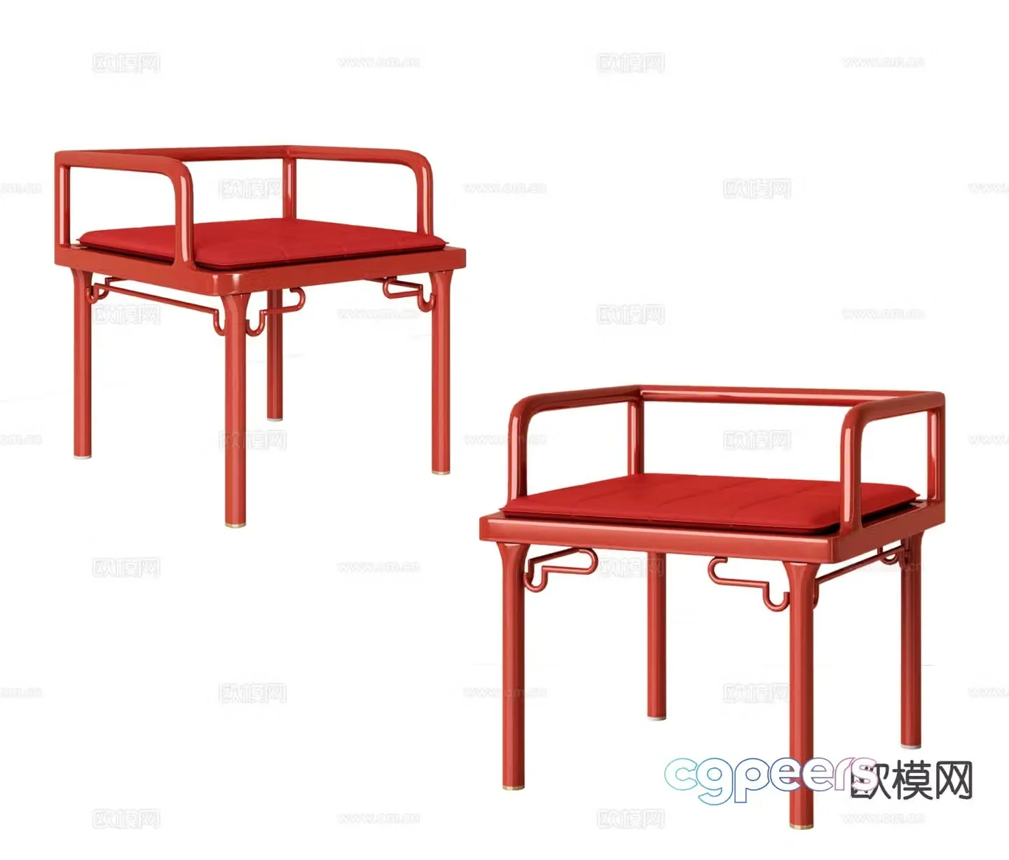 New Chinese style chair dining chair 3d model