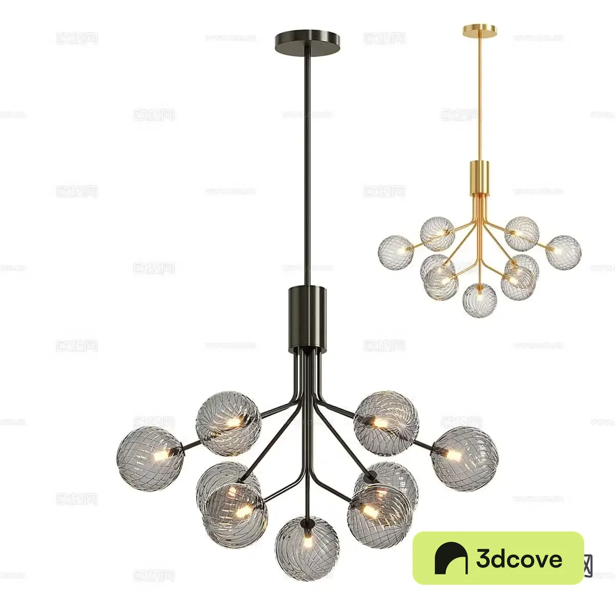 Light luxury multi-head chandelier