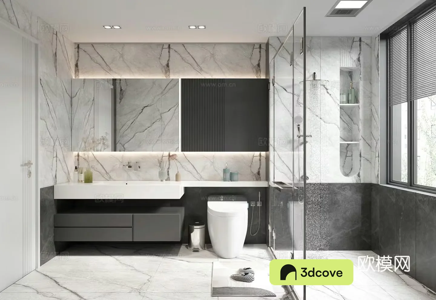 Modern minimalist bathroom