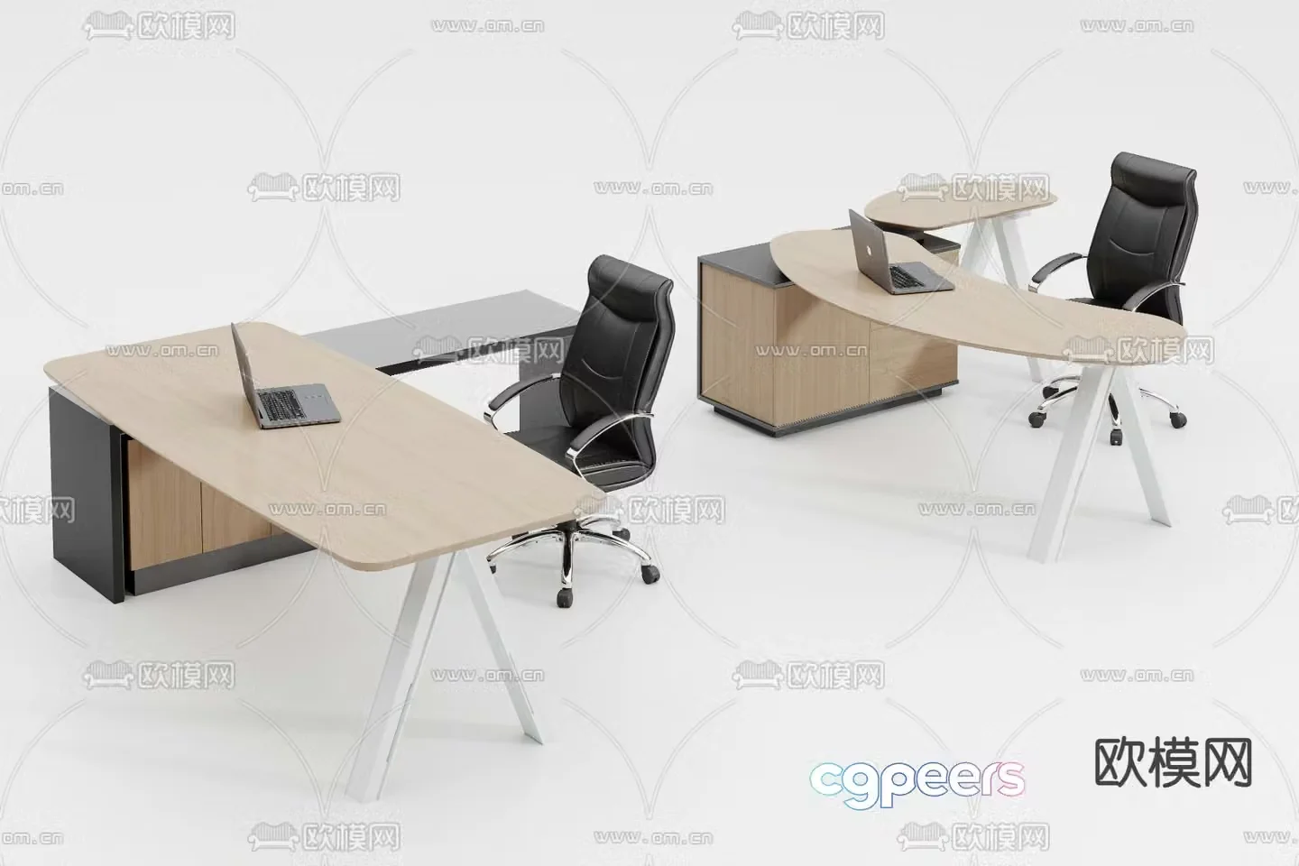 Modern desk desk 3d model