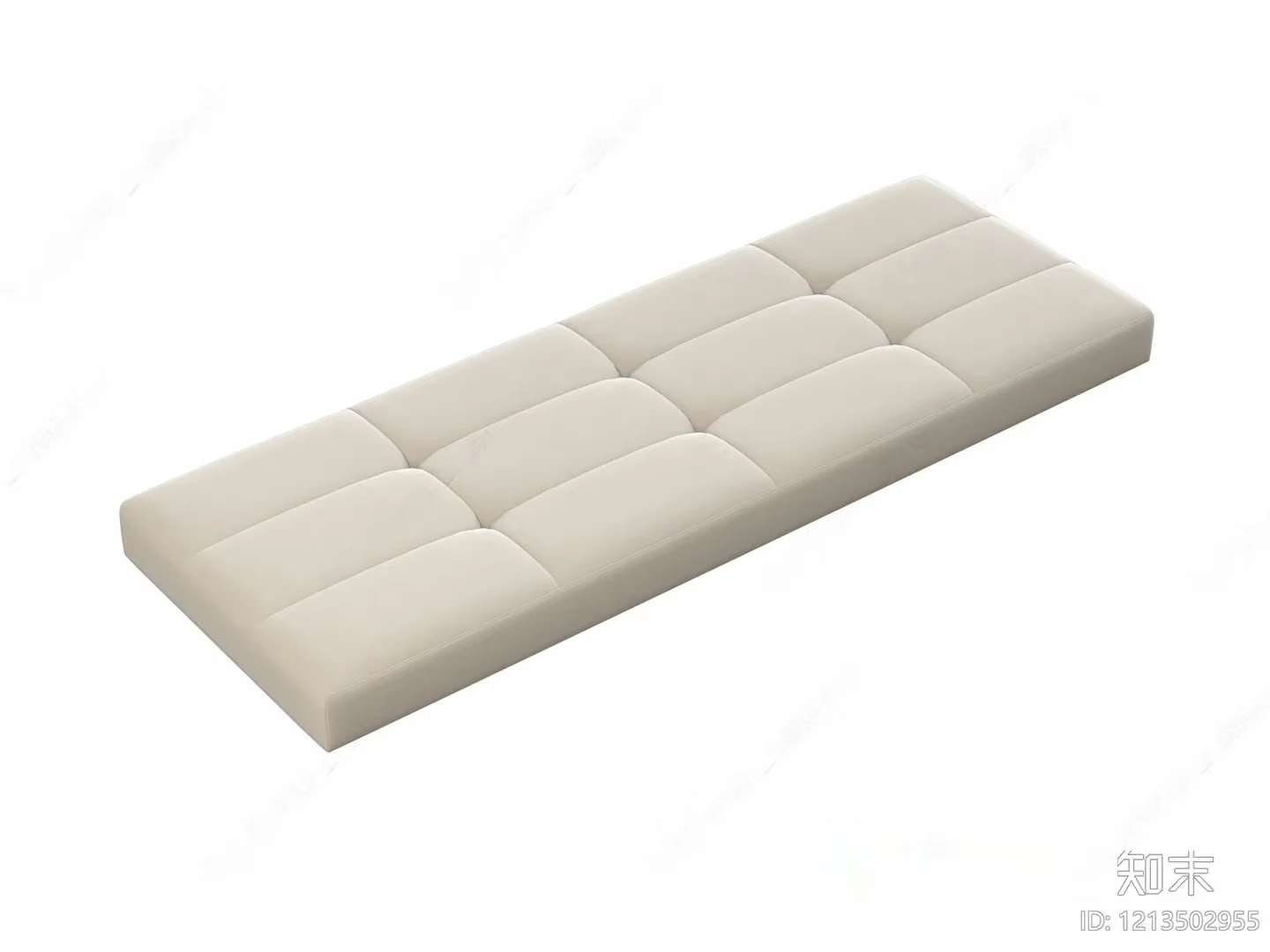 A Beige Futon Mattress 3D Model – 11399 – VRAY Render