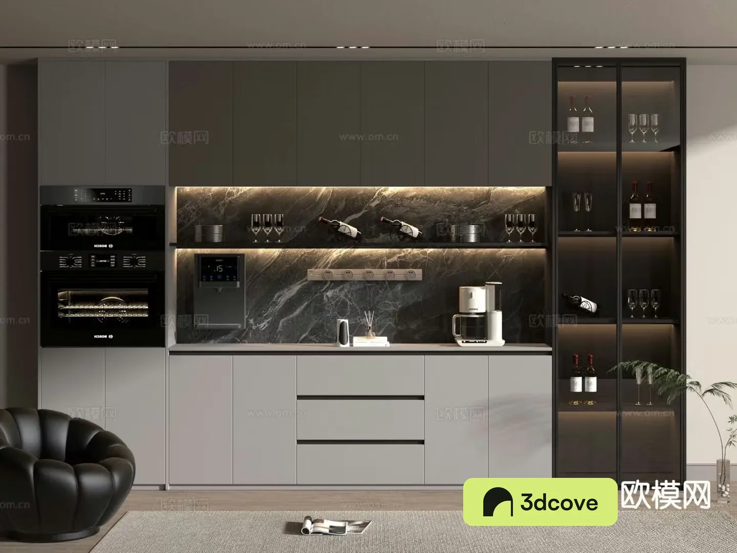 Modern wine cabinet sideboard