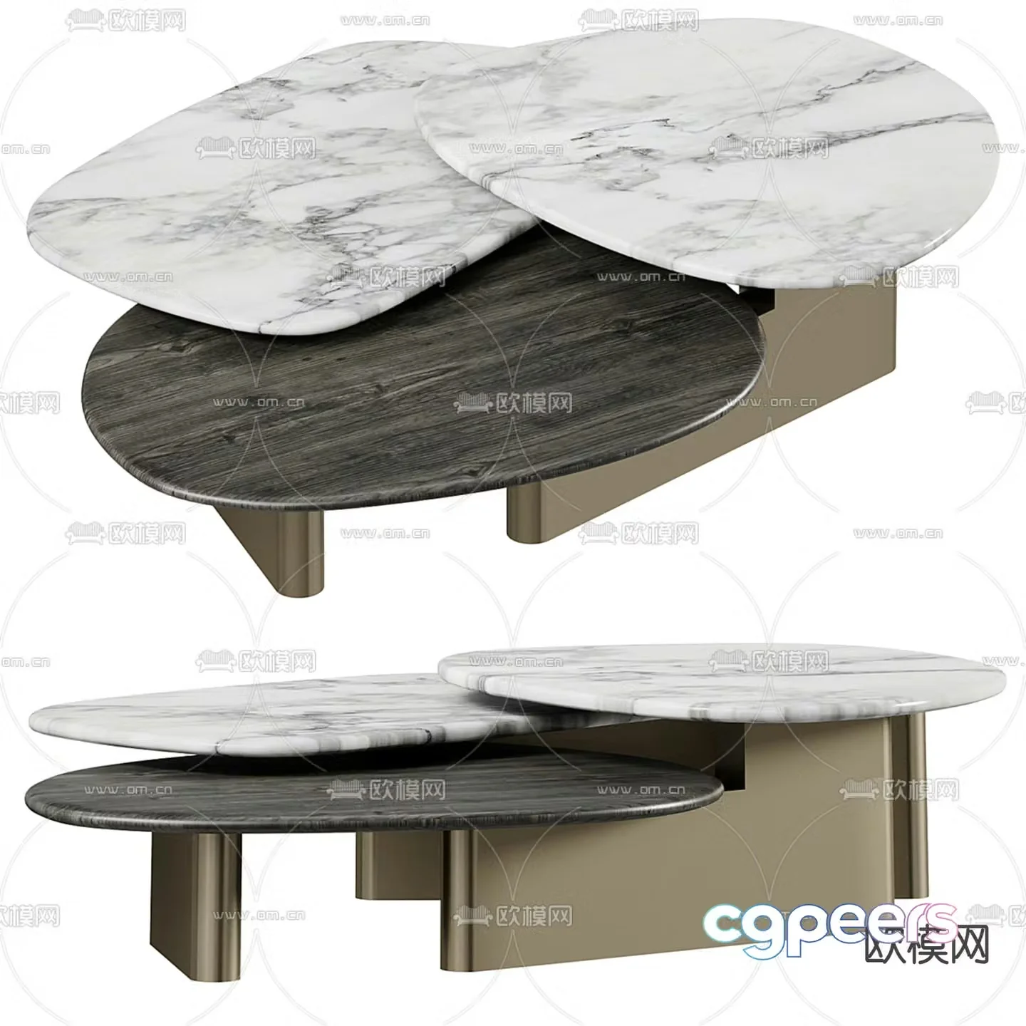 Modern coffee table 3d model