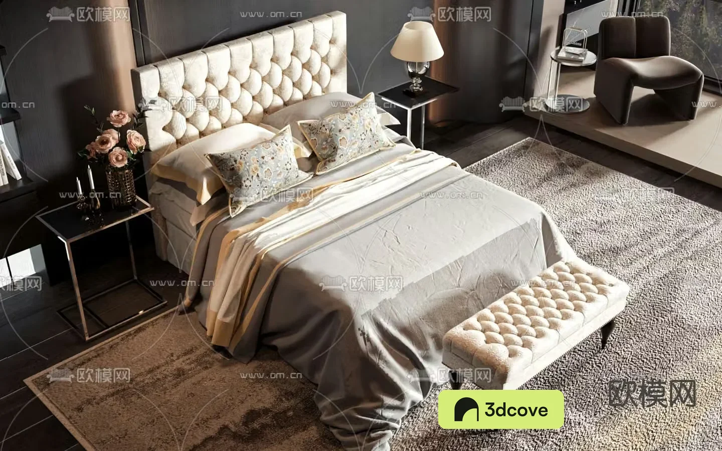 European double bed