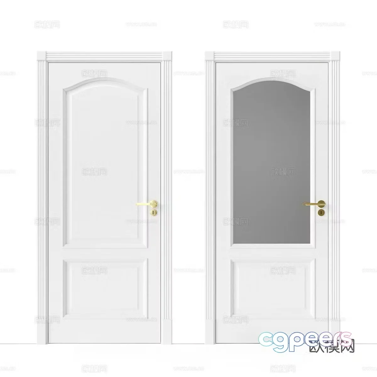 Door Bathroom Door Shoulder Door Single Open Door Glass Door 3D Model