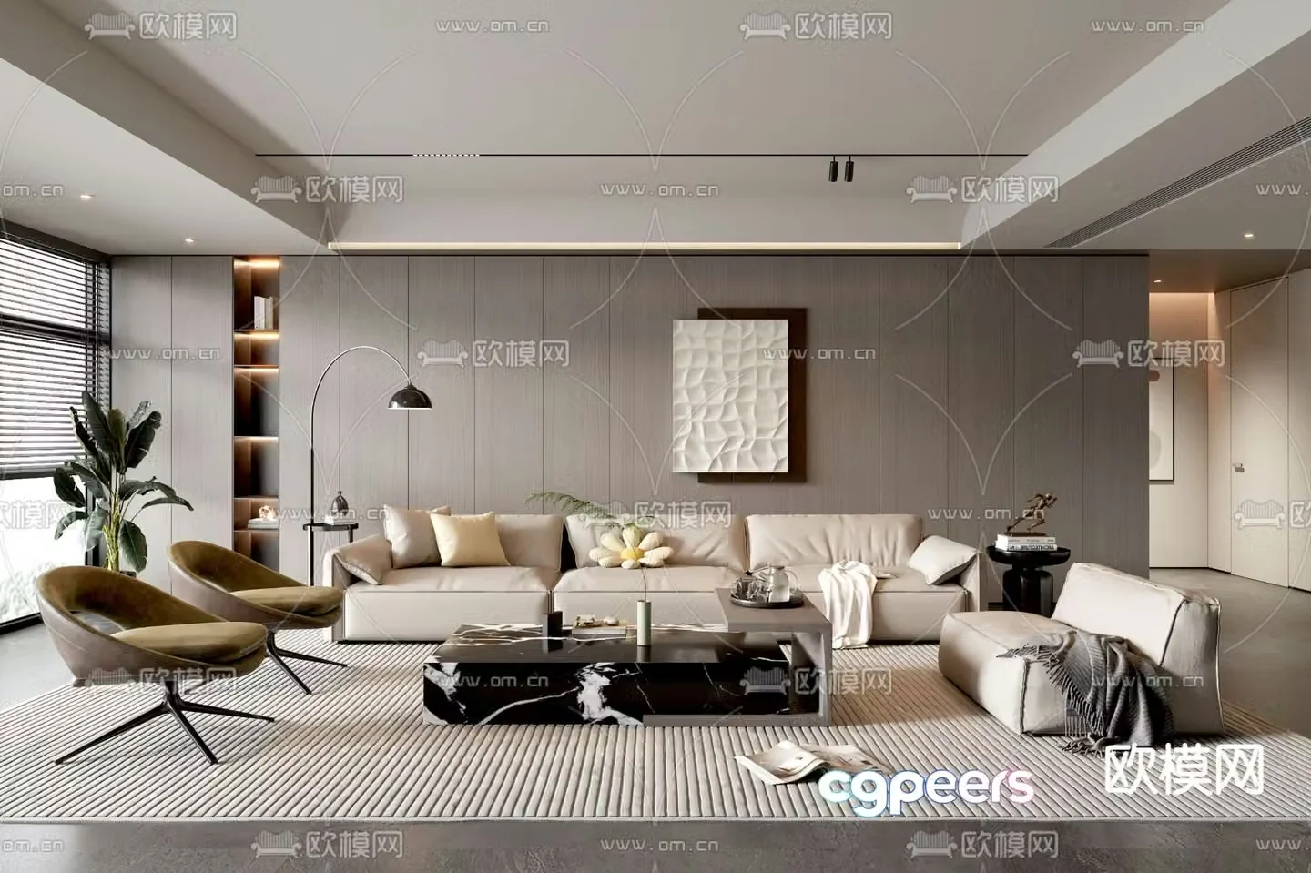 Modern living room 3d model