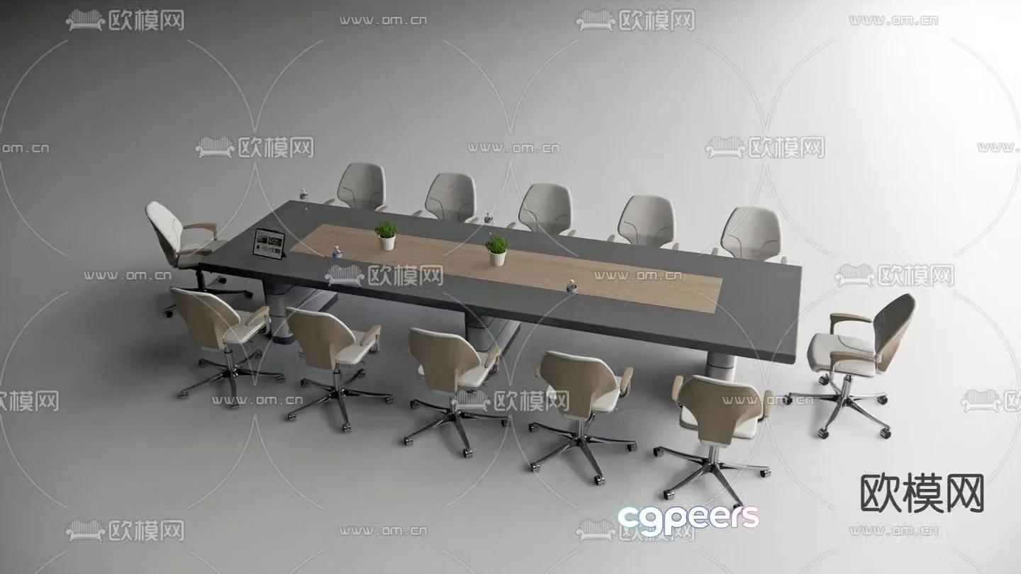 Conference tables and chairs conference table 3d model
