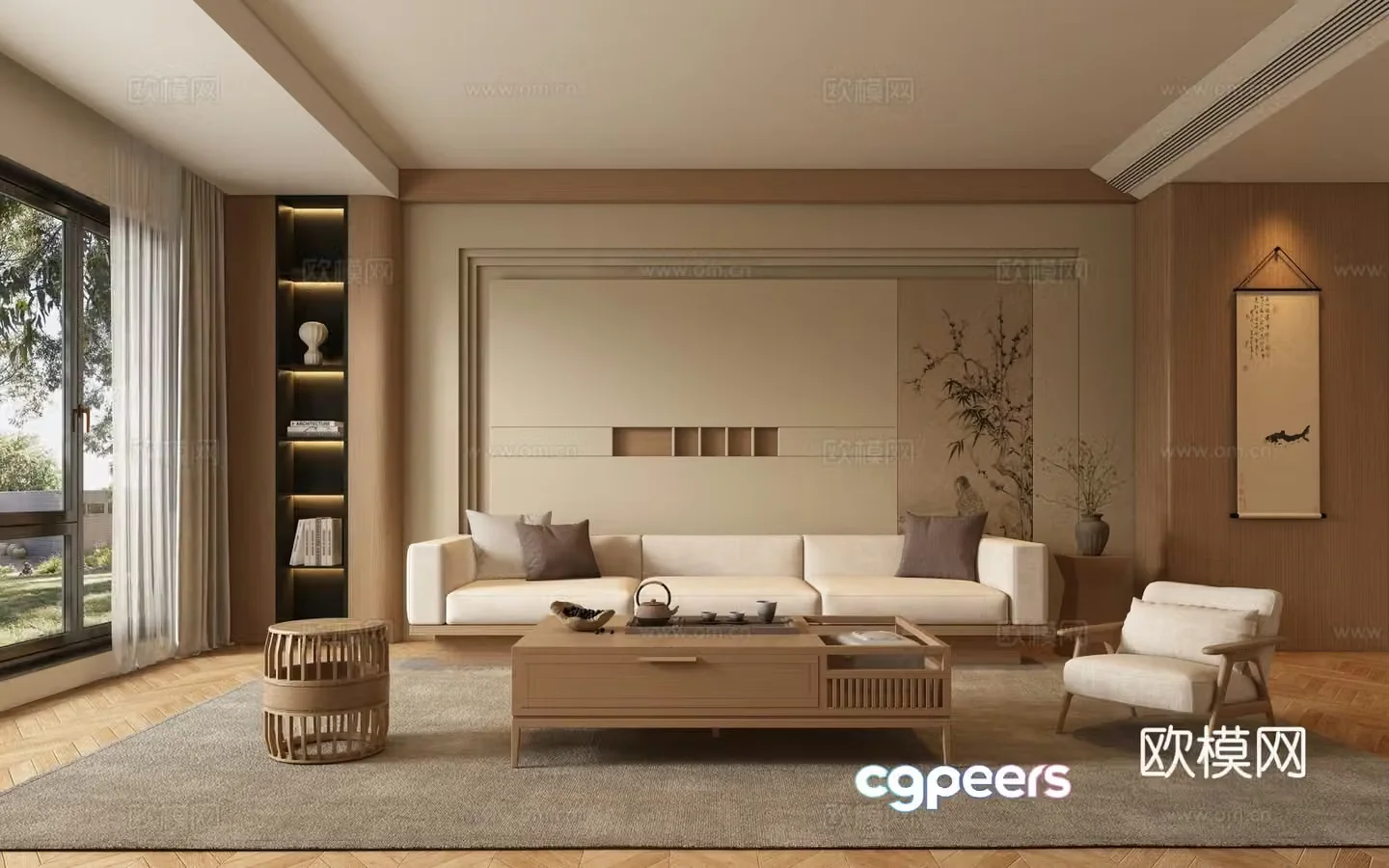 New Chinese living room 3D model