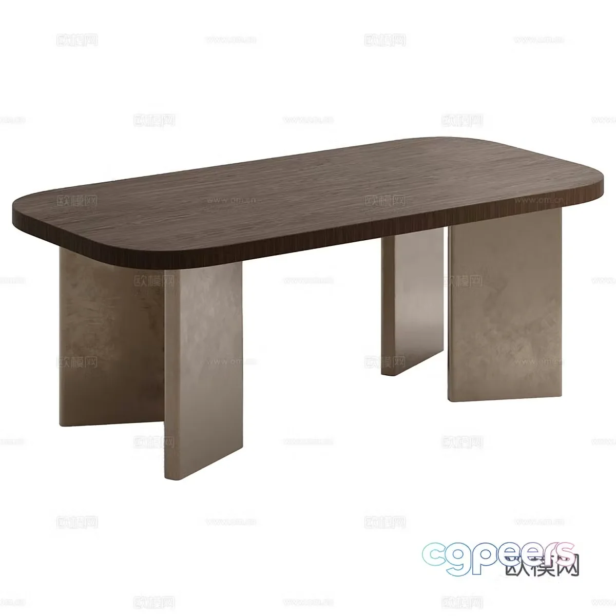 Nordic simple dining table 3D model