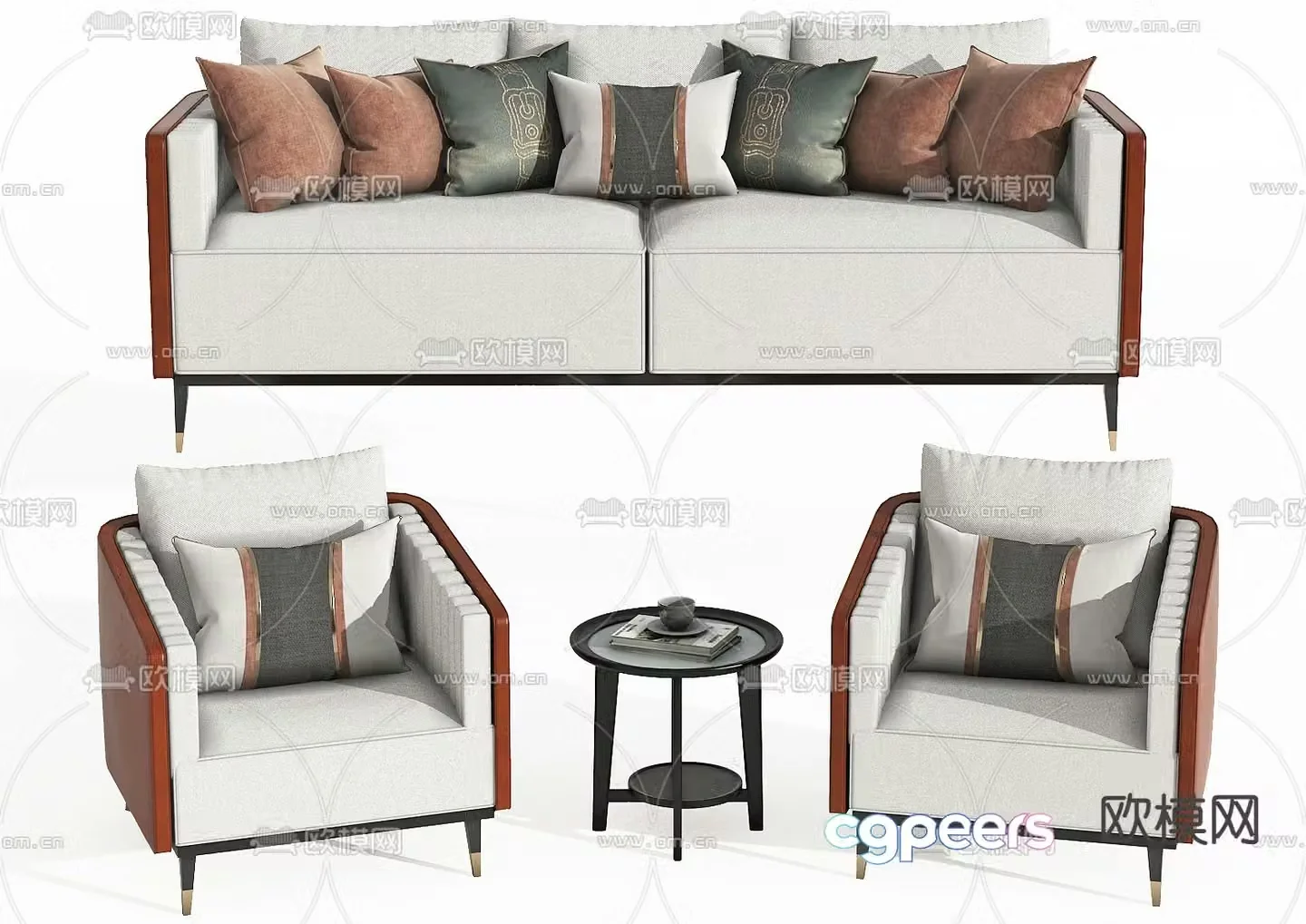 Office sofa negotiation sofa 3d model