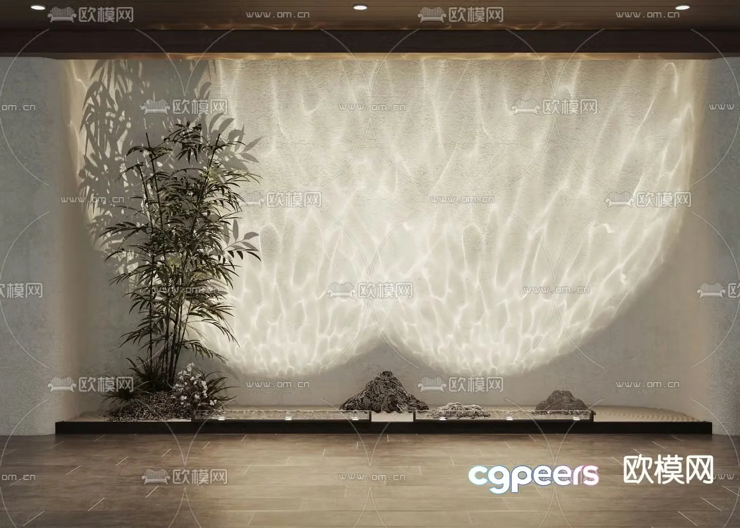 Water pattern lamp wall washer lamp decorative lamp atmosphere lamp 3D model