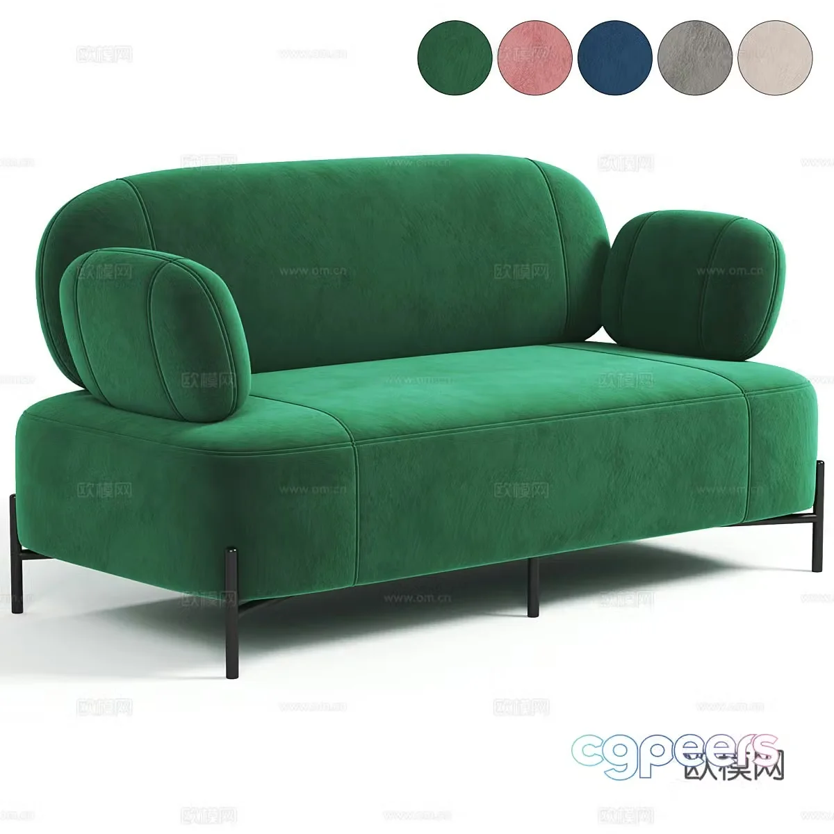 Modern Cream Style Candy Sofa 3d Model