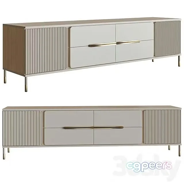 3ds Max Free – TV Stand Glam TV Media Console