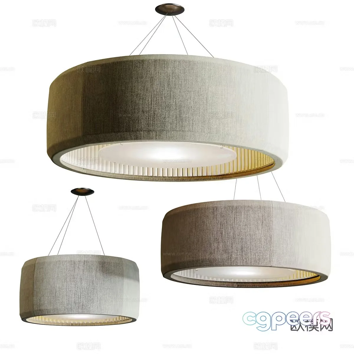Art chandelier fabric chandelier 3d model
