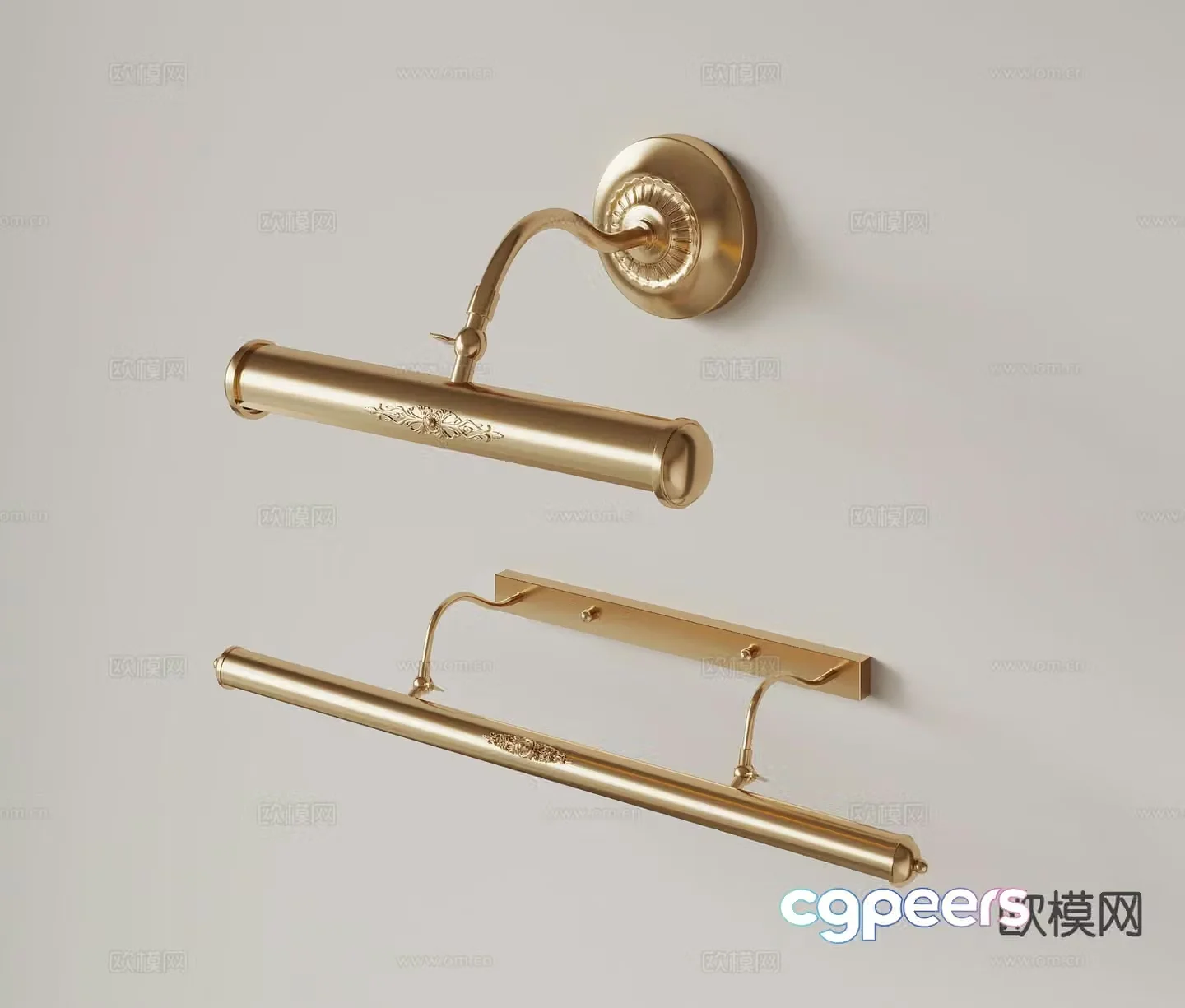 French retro wall lamp metal wall lamp 3d model