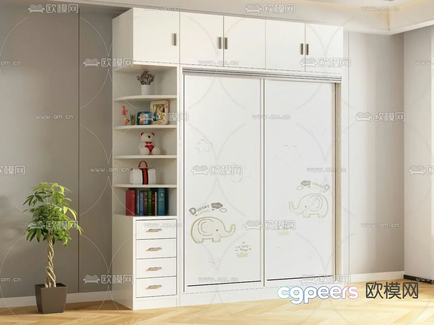 Children’s wardrobe 3d model