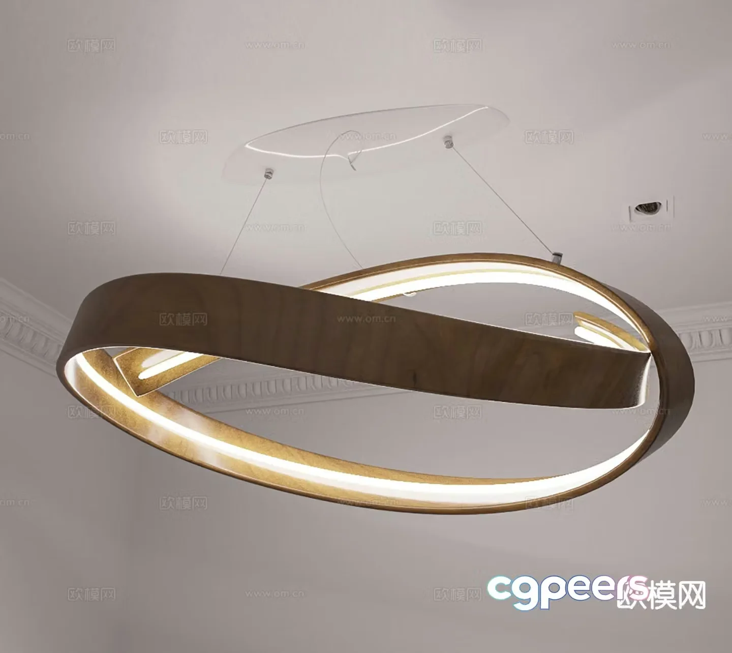 Modern interior chandelier 3d model