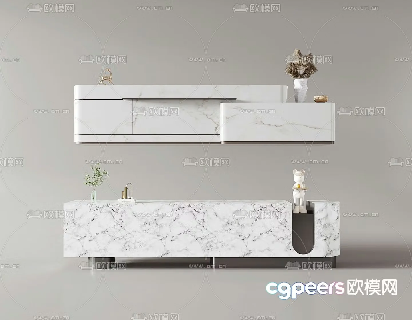 service desk reception desk front desk 3d model