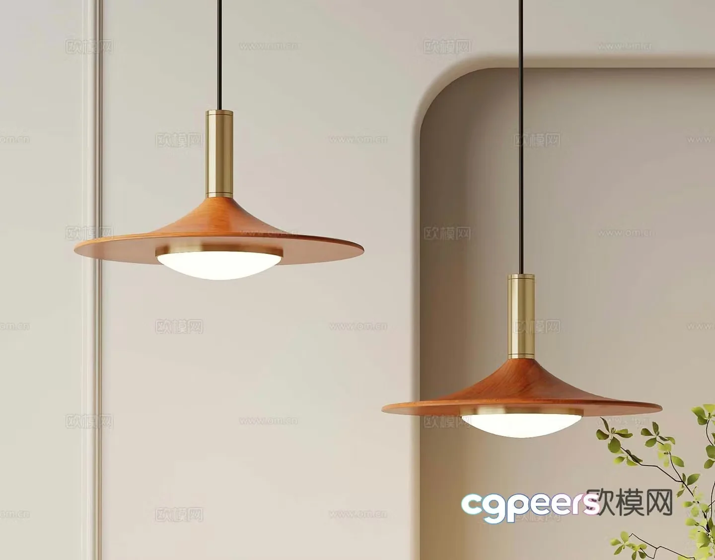 Wasabi Middle Ancient Chandelier Solid Wood Chandelier Restaurant Chandelier Bedside Light 3D Model