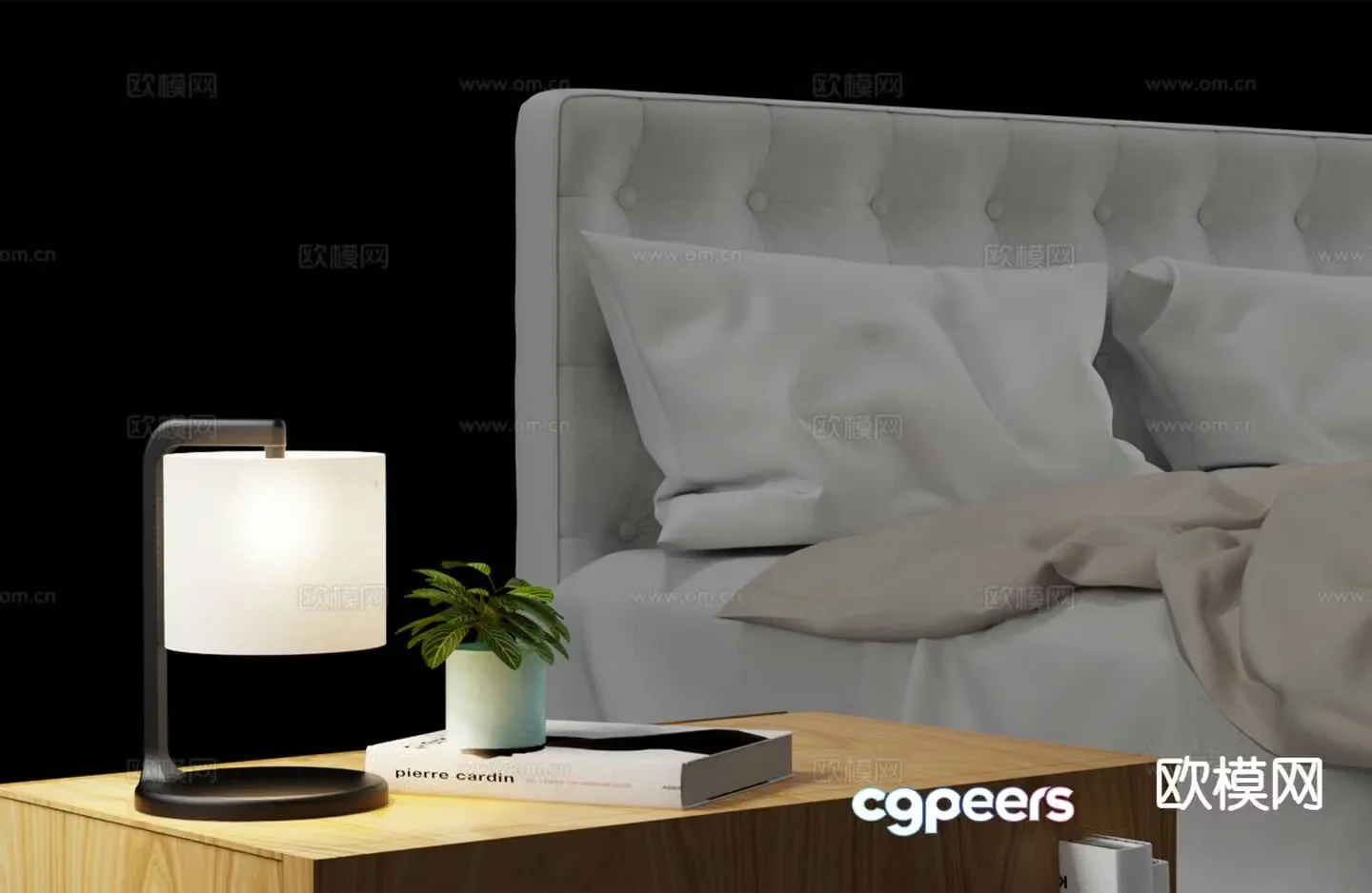 Bedside lamp desktop night lamp table lamp 3d model