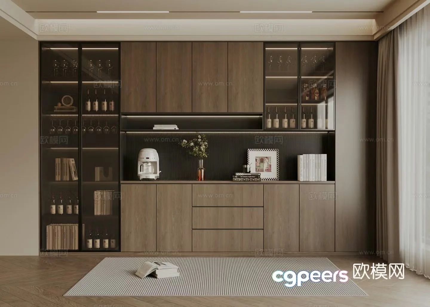 Modern Italian wine cabinet 3D model