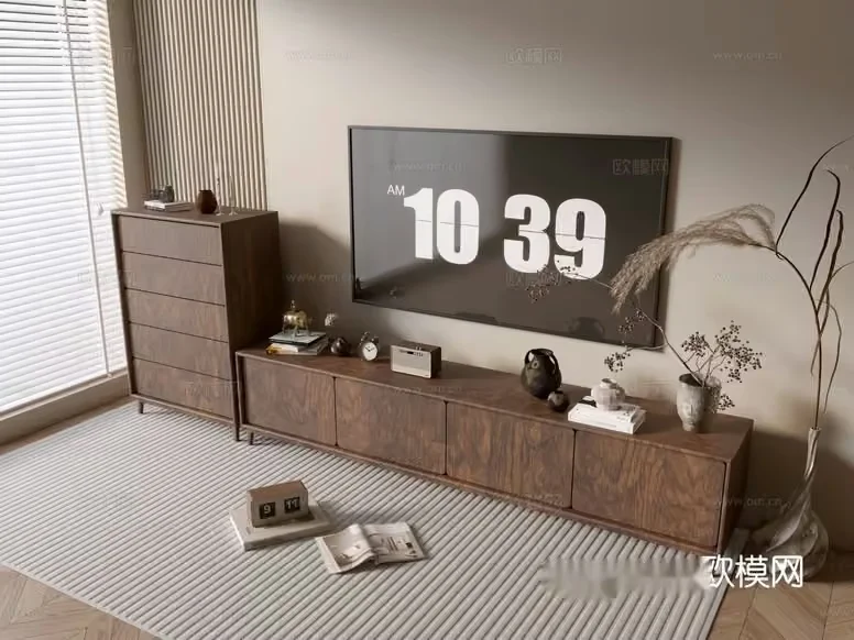 Modern Living Room 3D Model – 16263 – VRAY Render