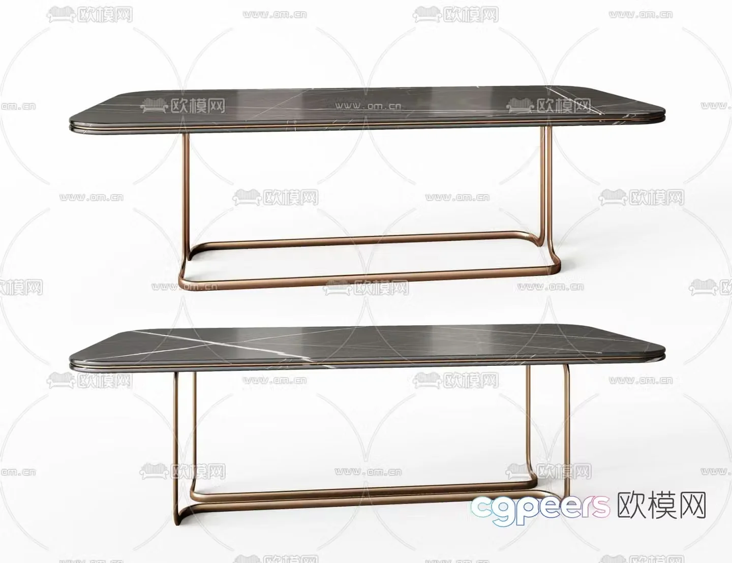Minotti modern bar dining table 3d model