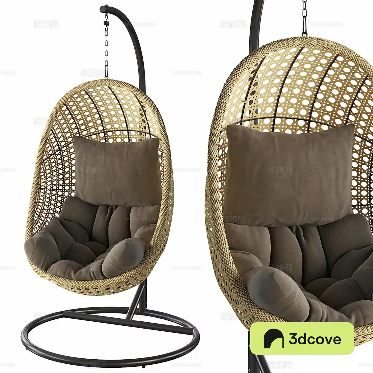 New Chinese rattan woven chair