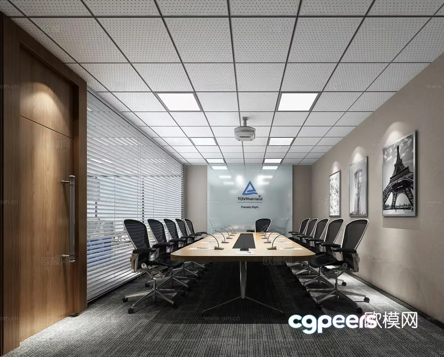 Modern conference room 3d model