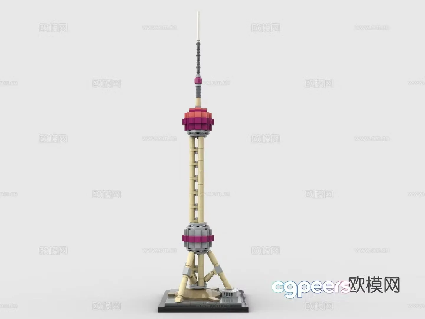 Lego toys building block toys Oriental Pearl 3D model