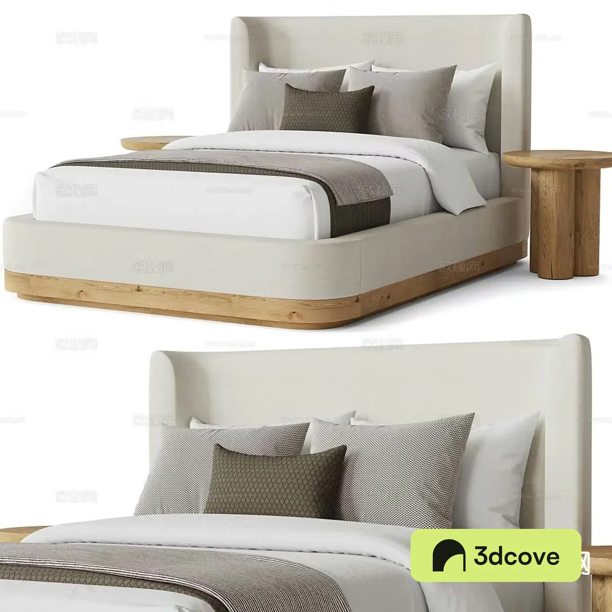 Platform modern double bed