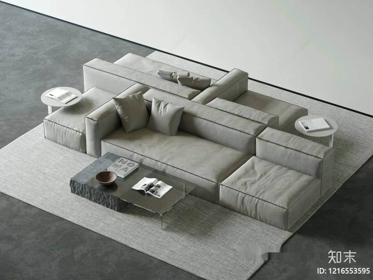 Modern Living Room 3D Model – 14504 – VRAY Render