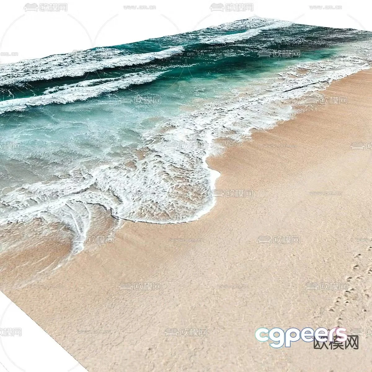 beach and sea 3d model