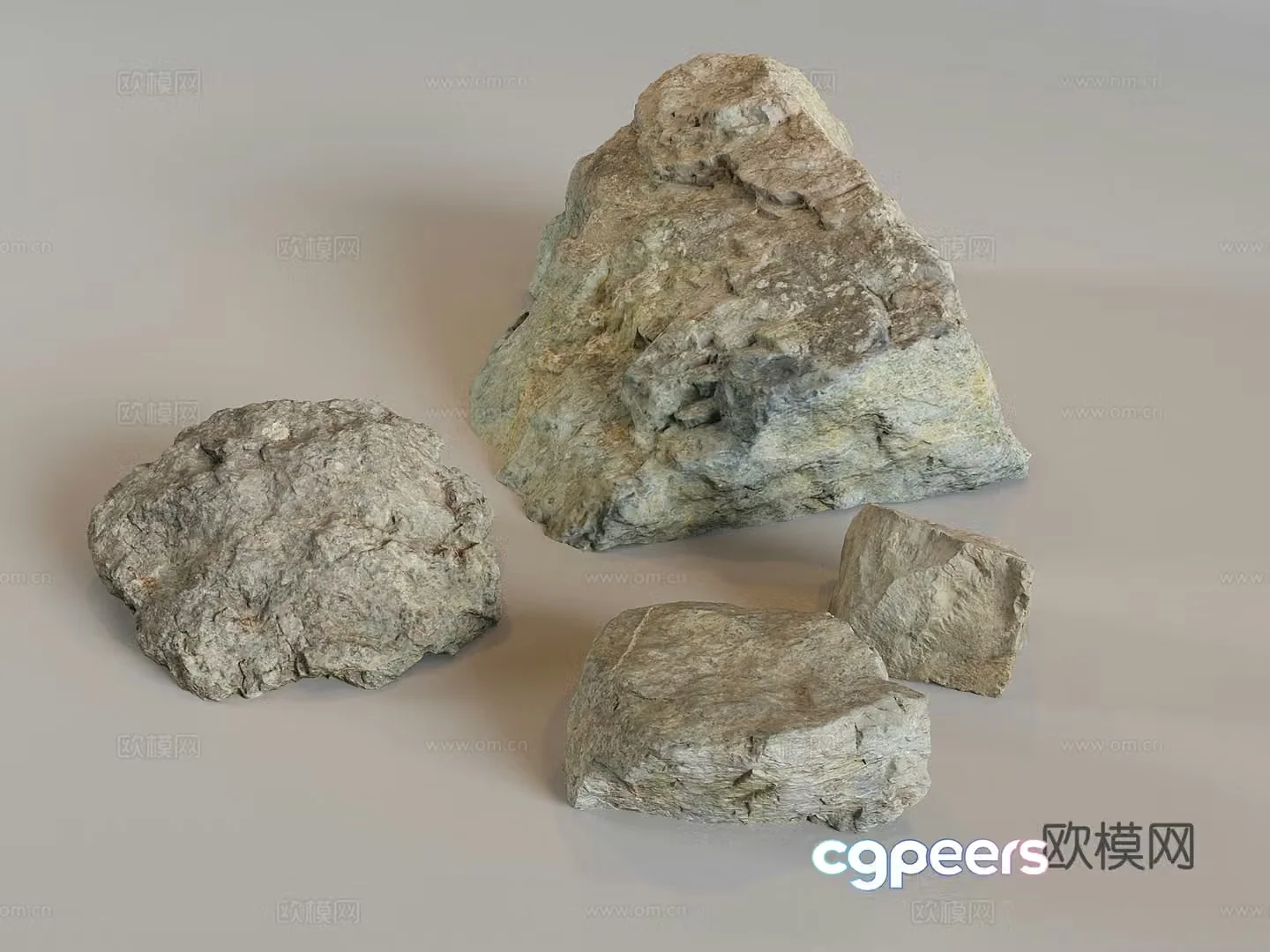 Garden stone landscape stone rock rock rock landscaping 3d model