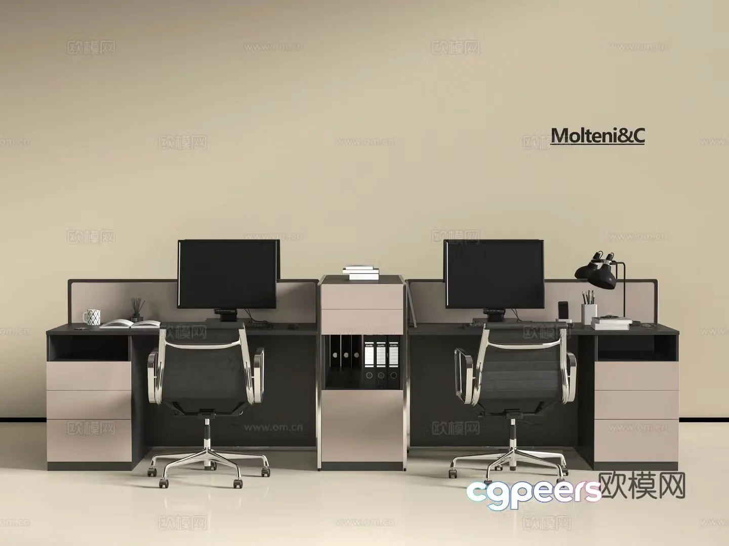 Modern office desk chair 3d model