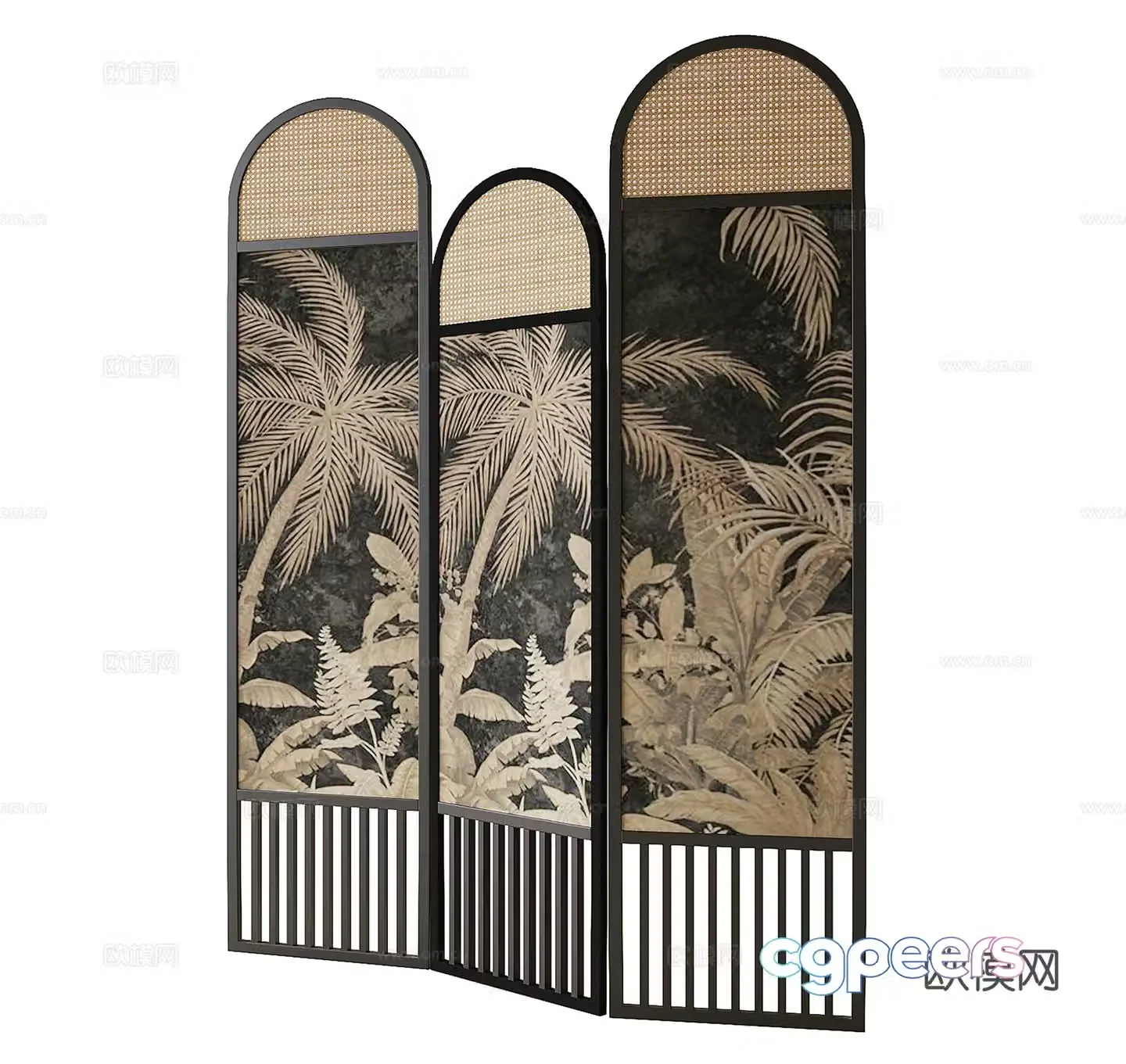 French screen folding screen 3d model