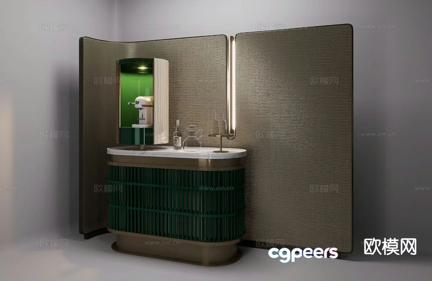 New Chinese hotel room minibar 3d model