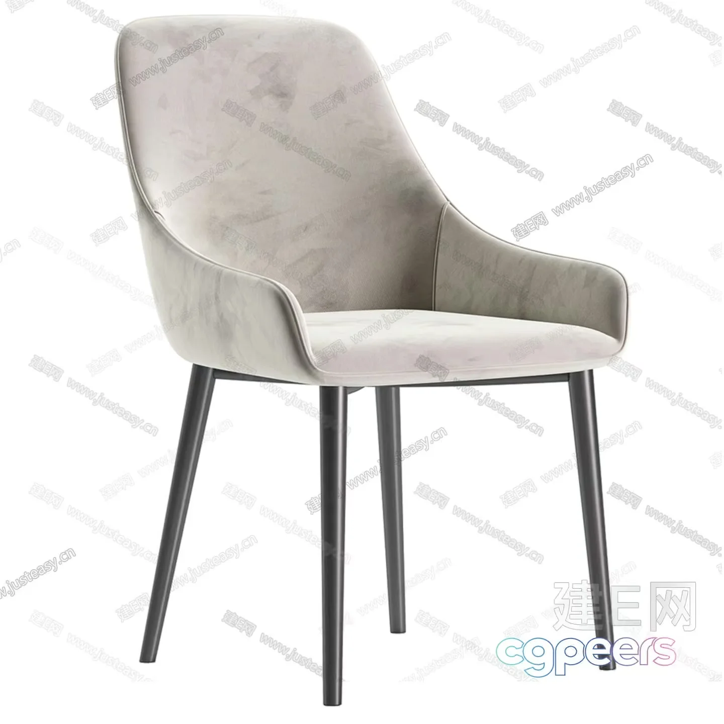 Modern Velvet Chair 3D Model – 13455 – VRAY Render