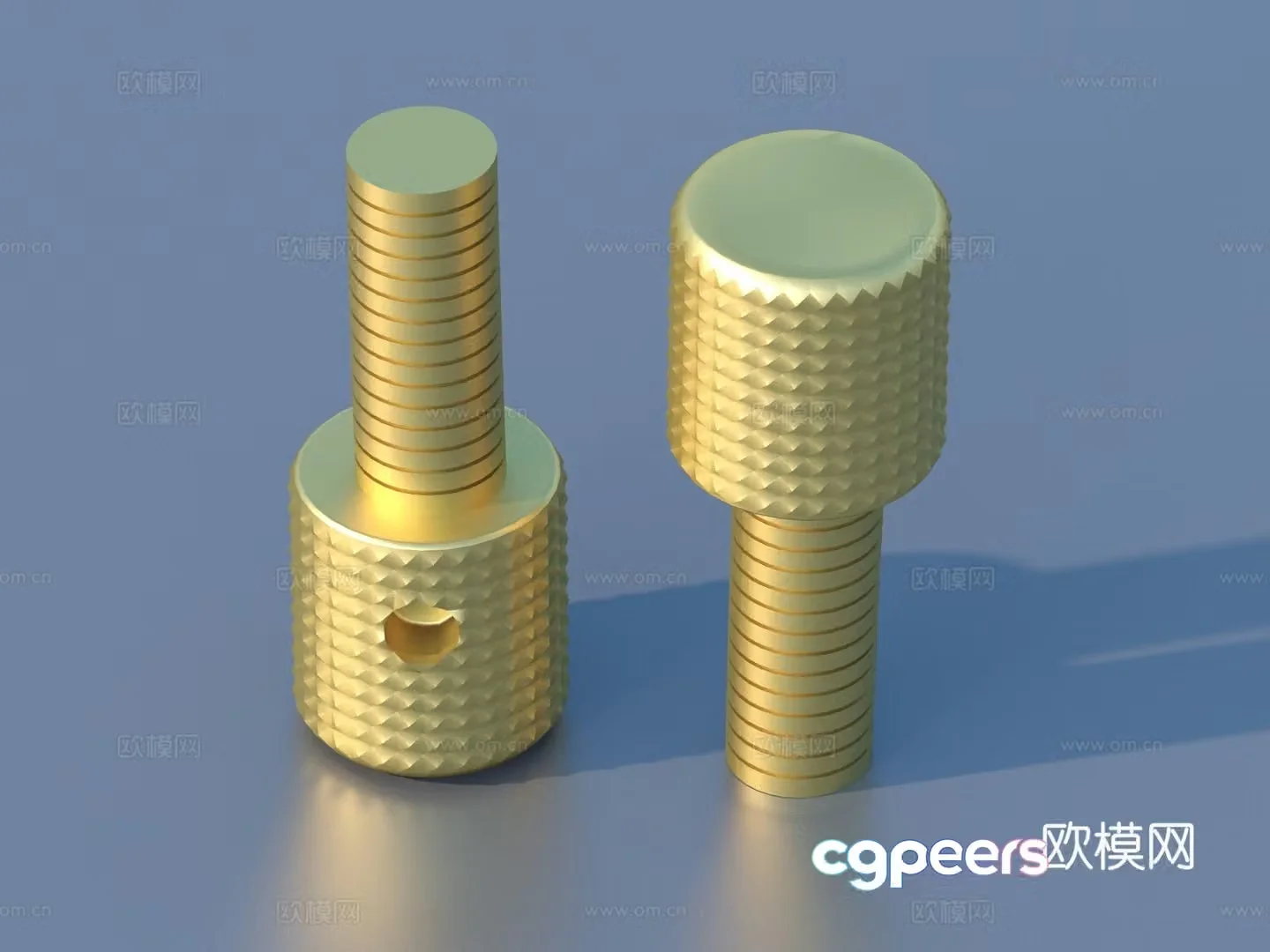 Nut Screw Nut Hardware 3D Model