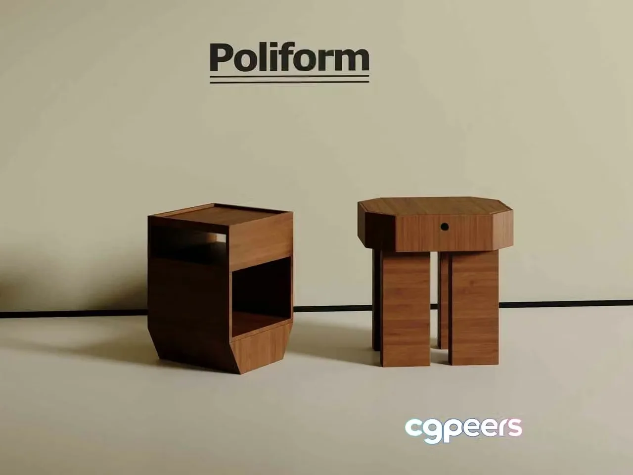 Modern Wooden Furniture 3D Model – 7541 – VRAY Render
