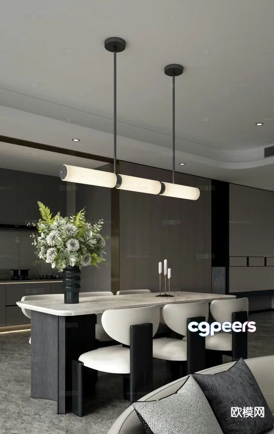 Modern restaurant 3d model