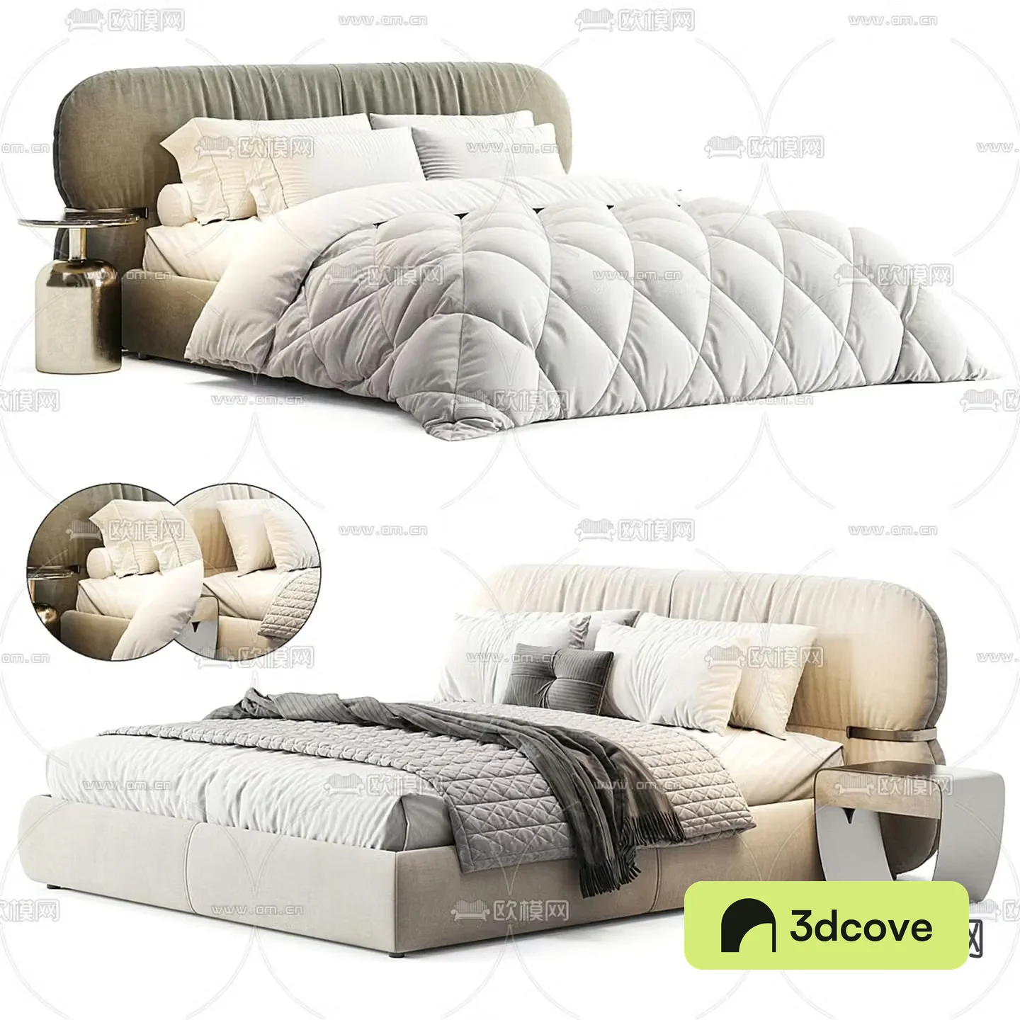 Rugiano modern double bed