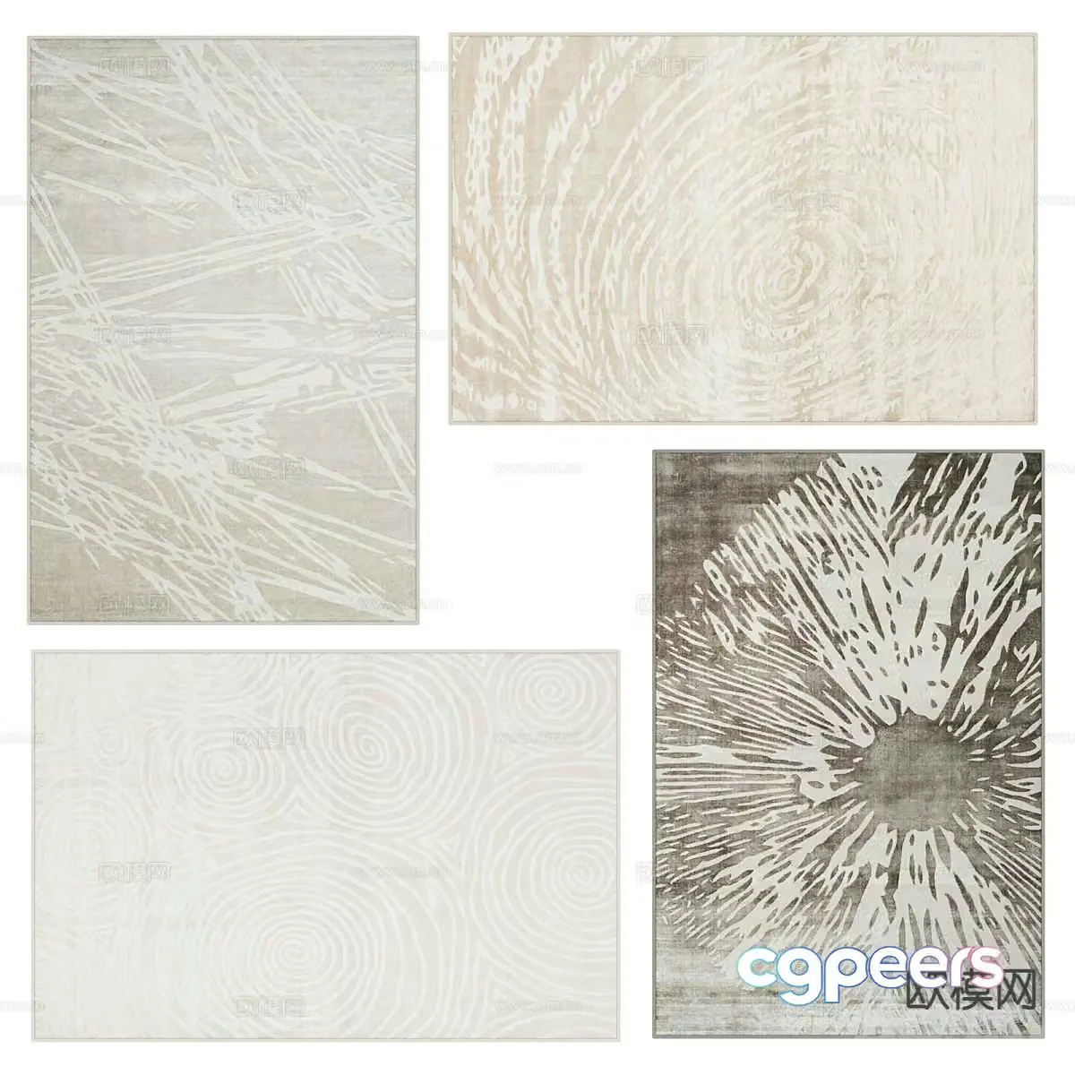 Carpet square rug 3d model