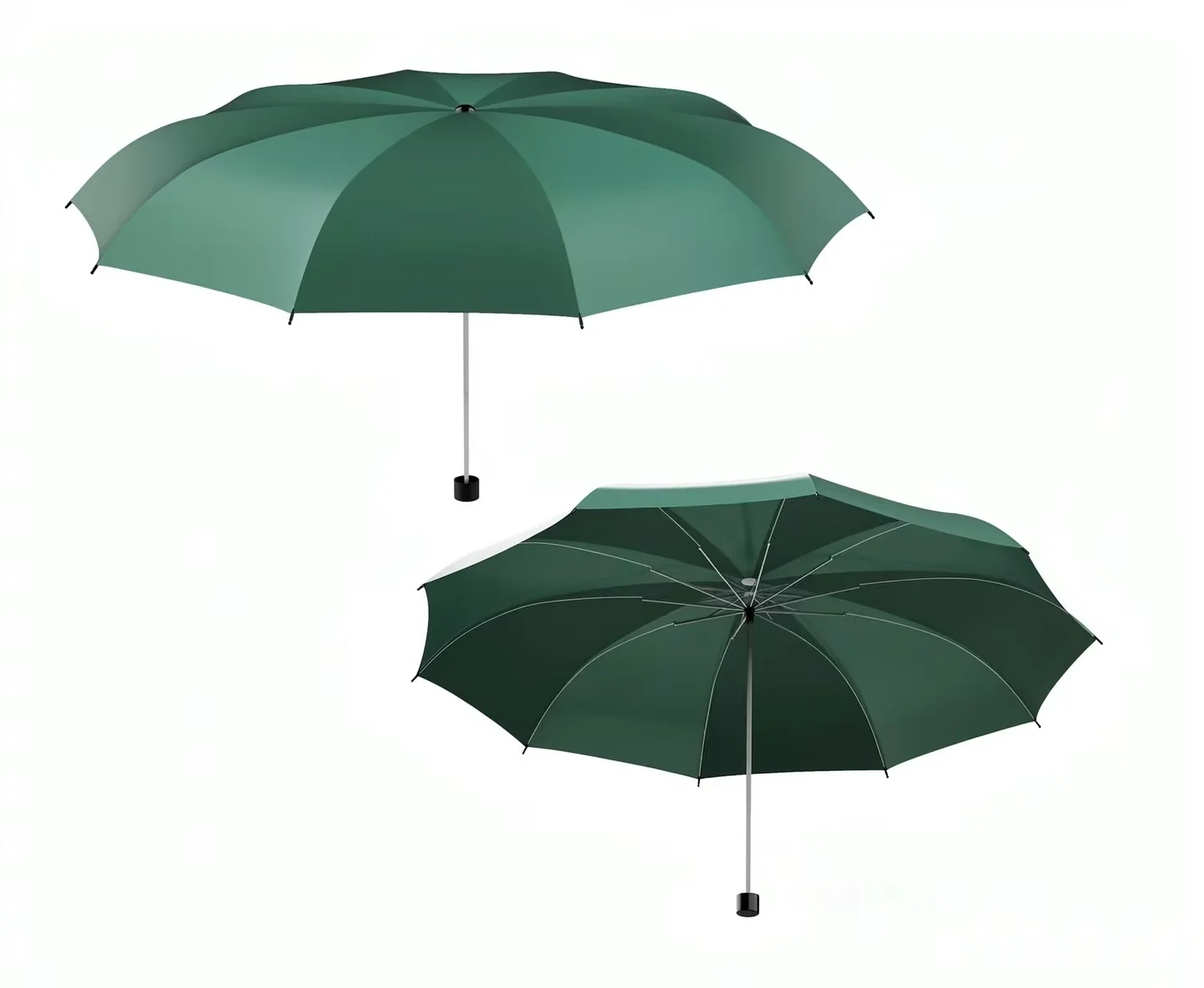 Two Green Umbrellas 3D Model – 2890 – VRAY Render