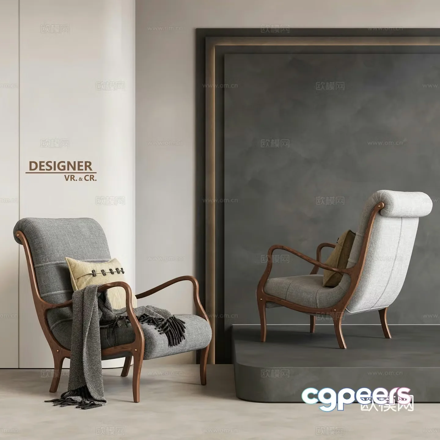 Modern single sofa sofa chair armchair 3d model