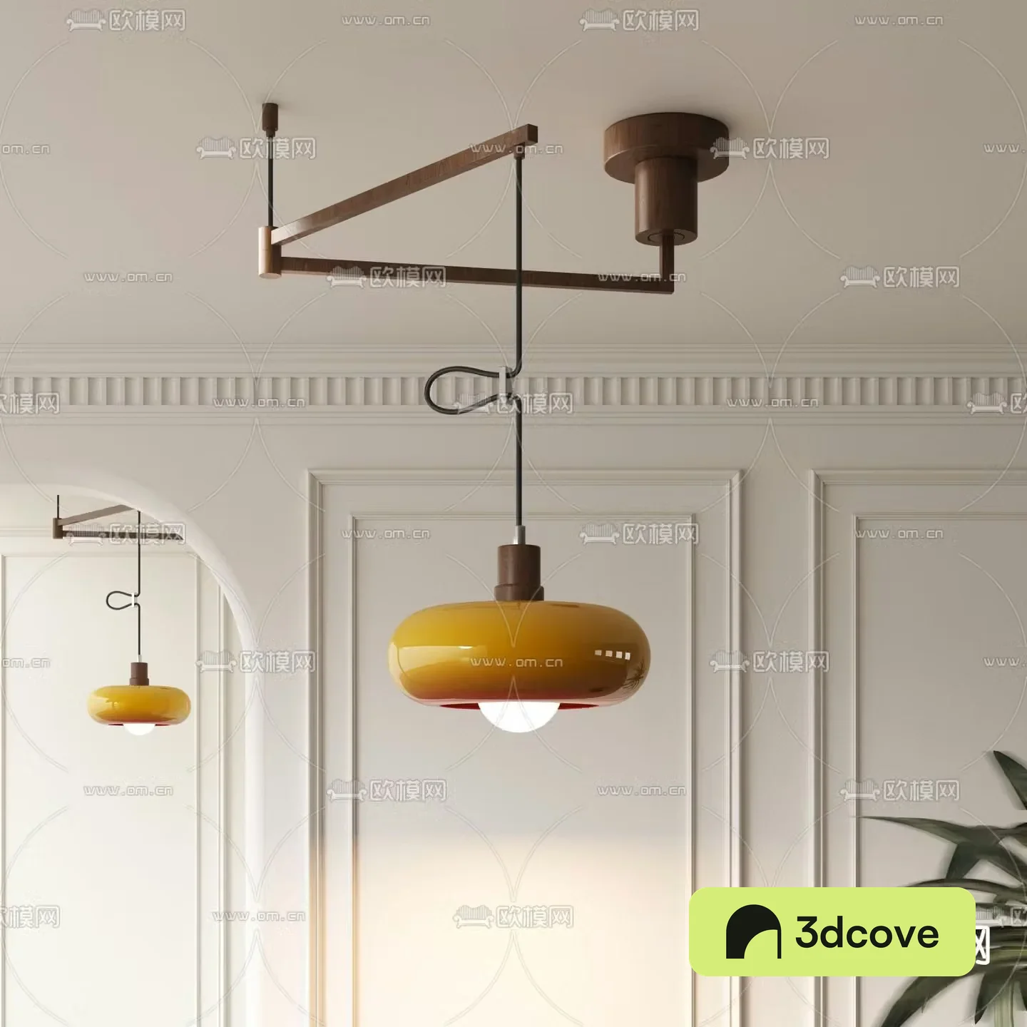 Bauhaus chandelier folding lamp