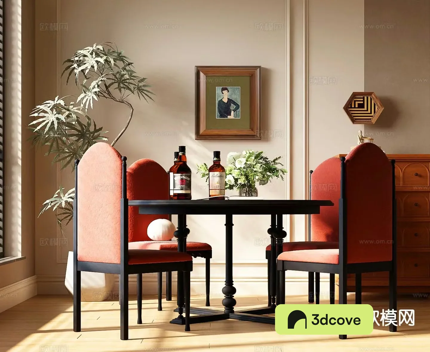 French dining table and chairs