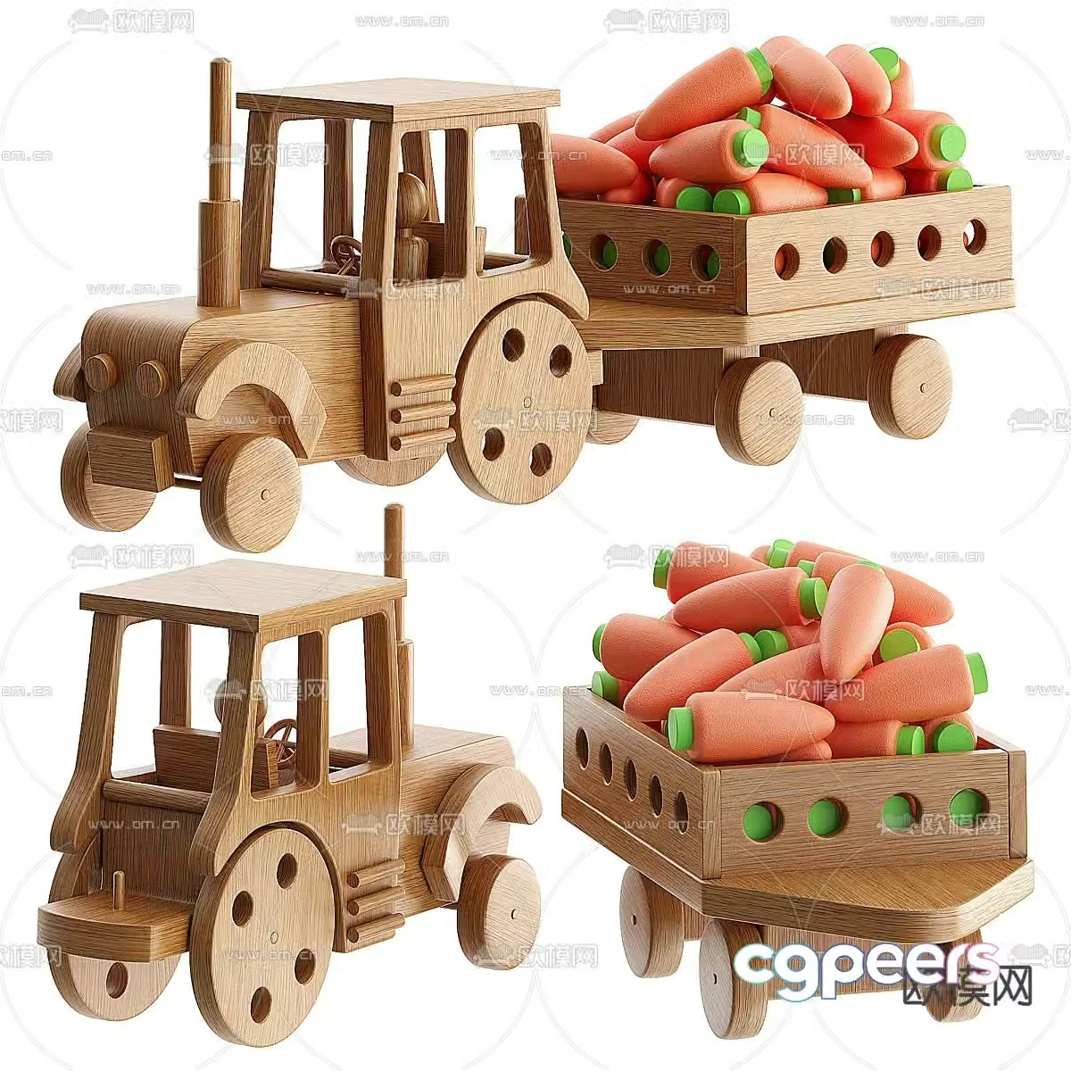 toy building block car 3d model