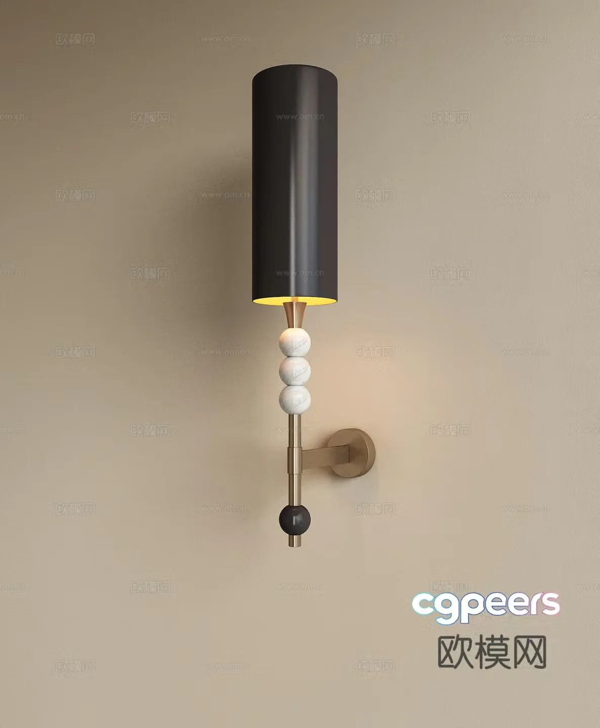 Modern retro wall lamp metal wall lamp bedside wall lamp living room wall lamp corridor wall lamp 3d model
