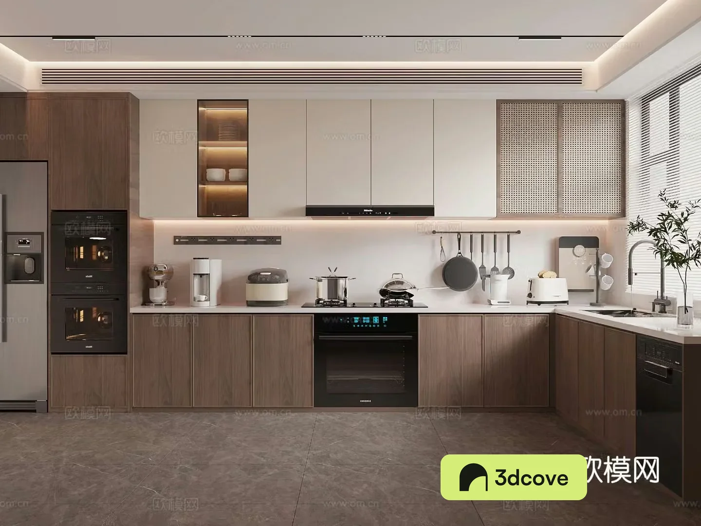 Wasabi Middle Style Kitchen 3D Model